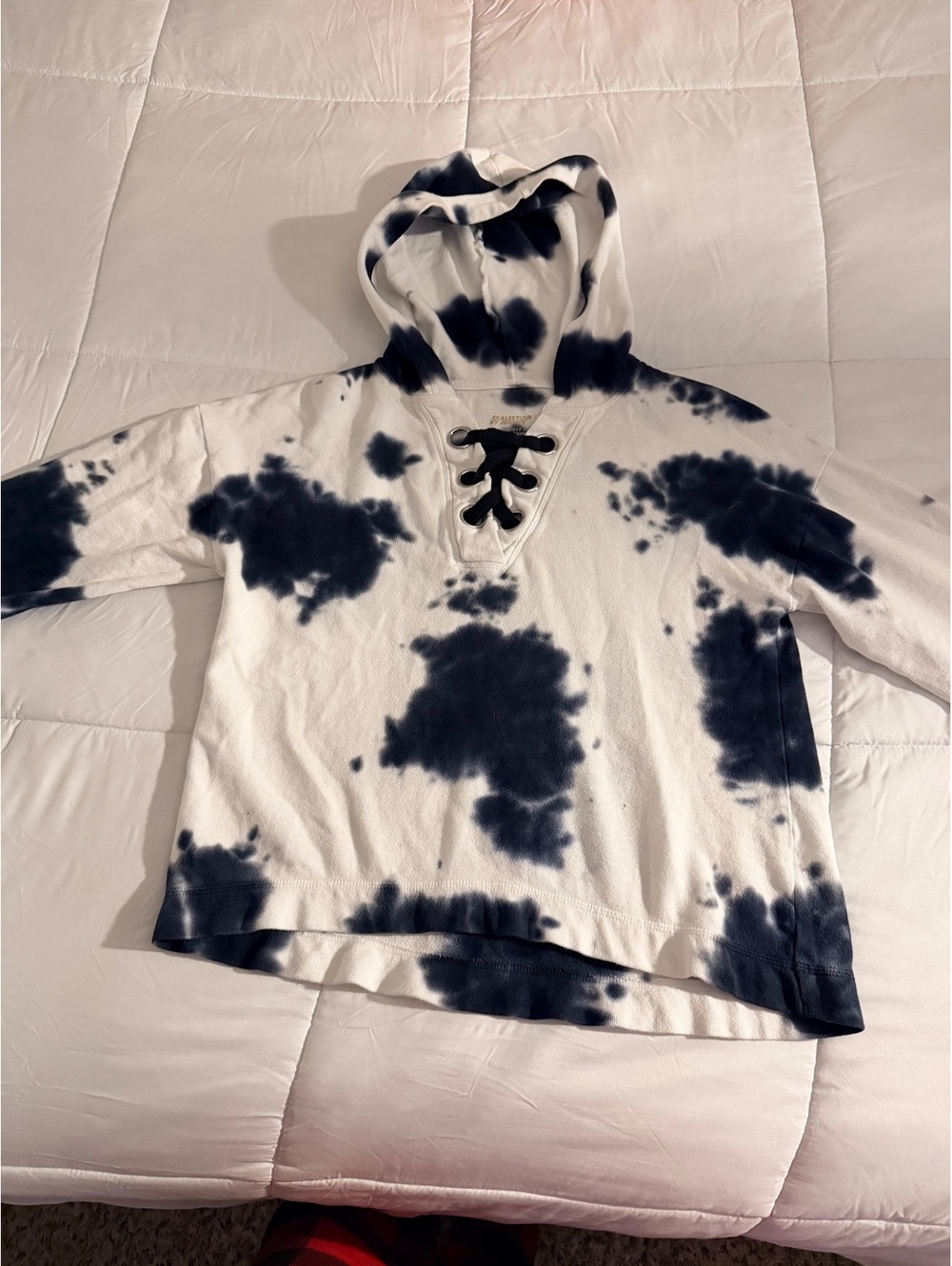 Justice Girls Tie-Dye Hoodie with Lace-Up Neck